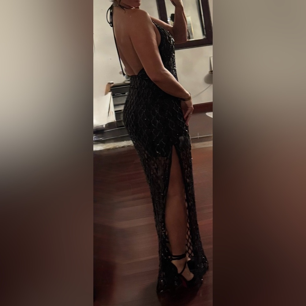 ASOS Black Backless Evening Dress